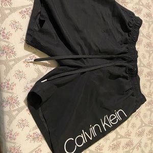 Calvin Klein Shorts Swim Trunks Mens Large BigLogo